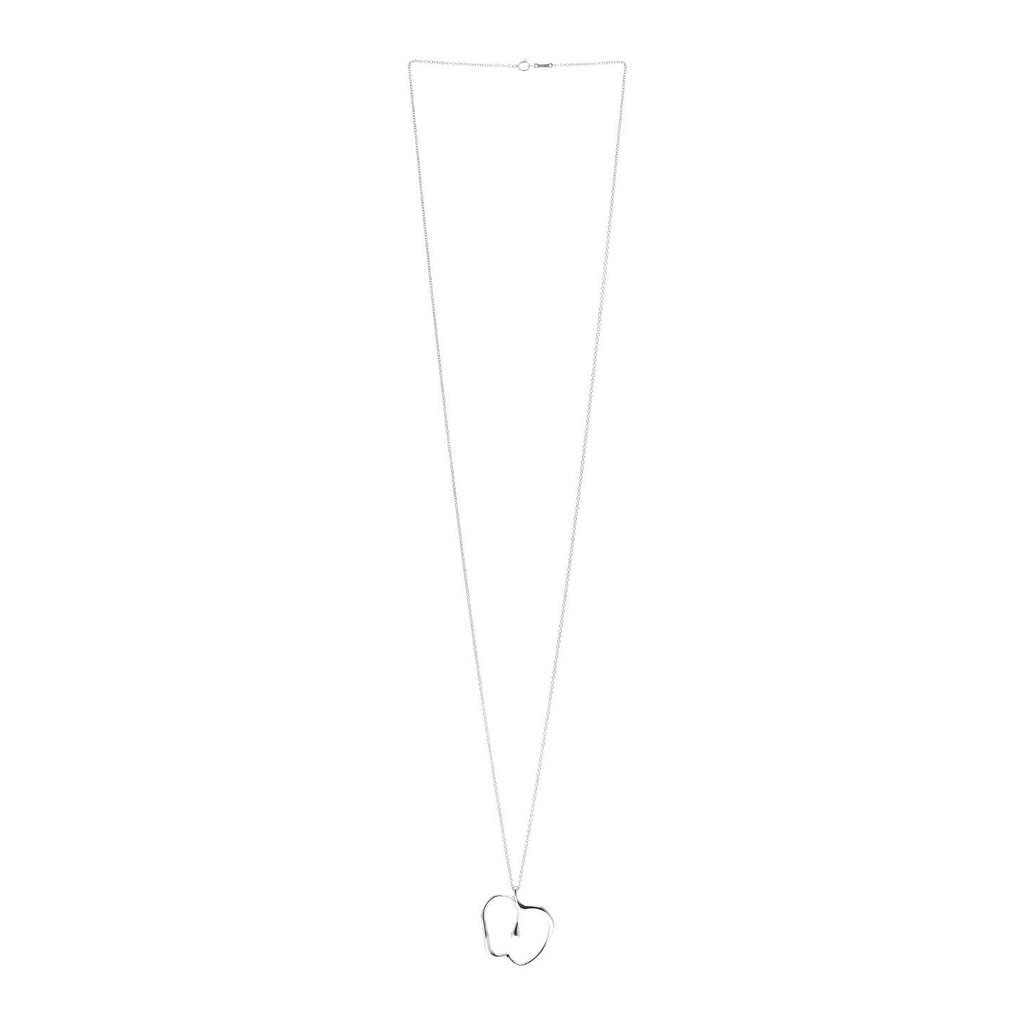 Sterling Silver Large Elsa Peretti Apple Pendant Necklace