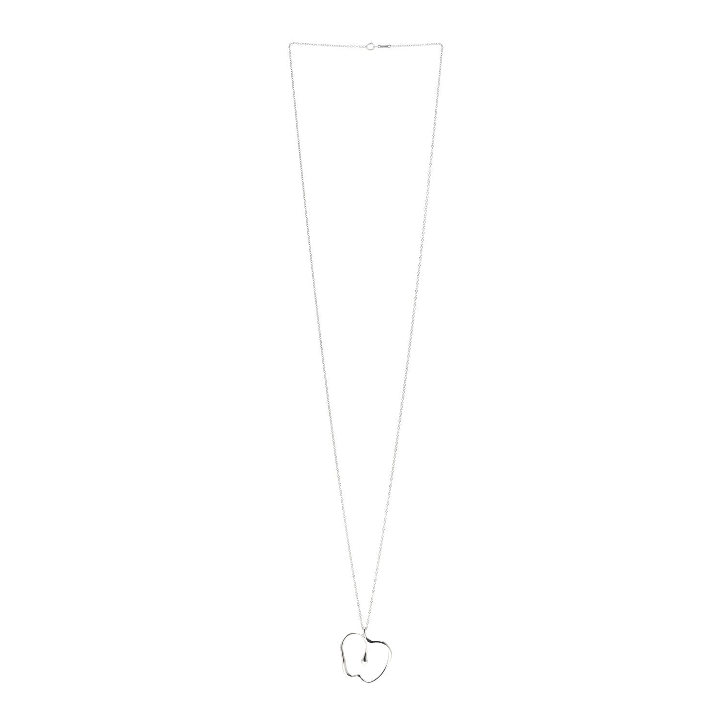Tiffany Sterling Silver Large Elsa Peretti Apple Pendant Necklace 3 of 4