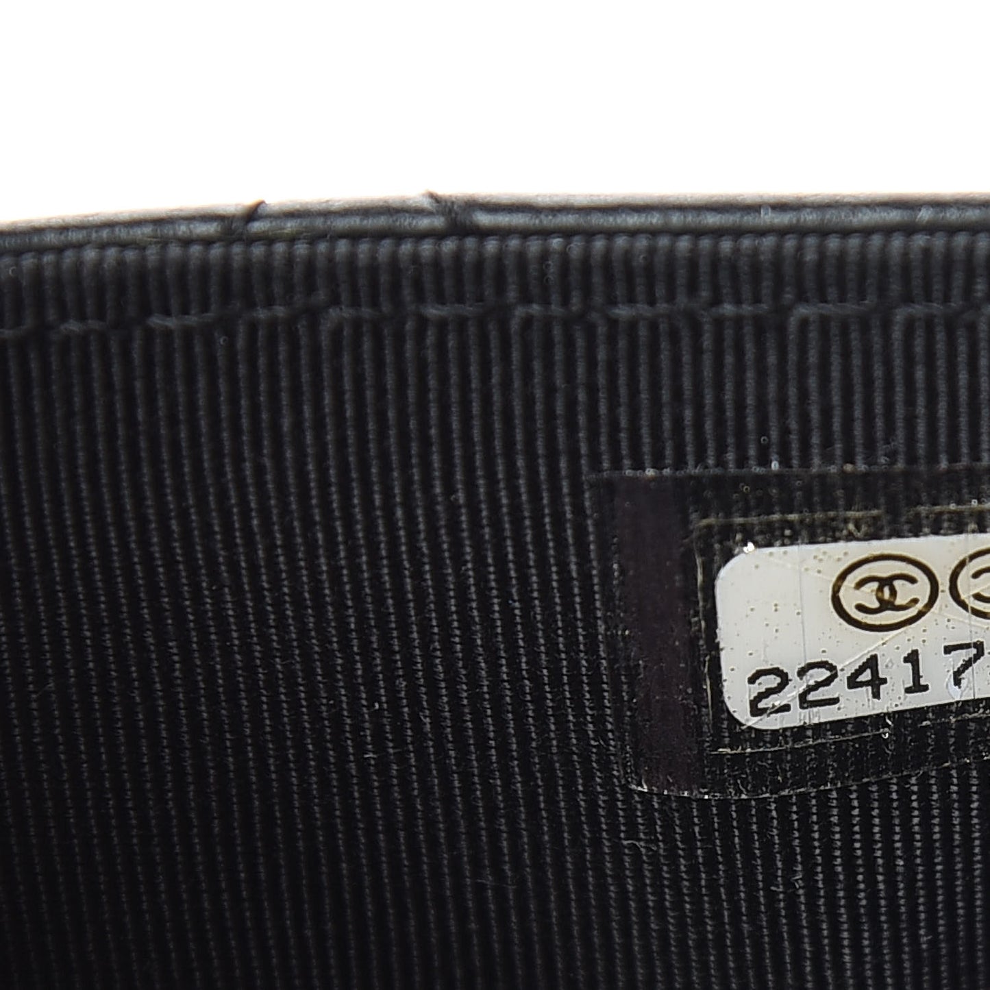 Lambskin Quilted Flap Card Holder Black