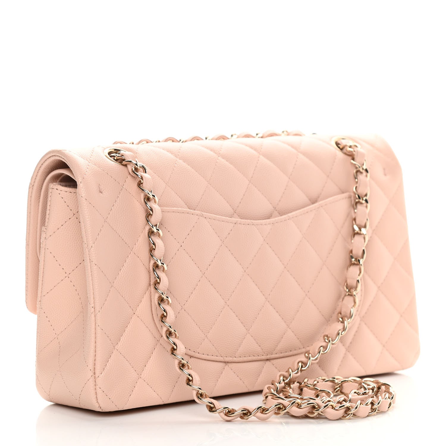 Chanel Caviar Quilted Medium Double Flap Light Beige 3 of 11
