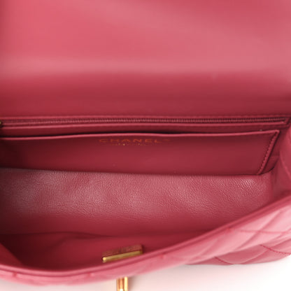 Chanel Lambskin Quilted Mini Rectangular Pearl Crush Flap Fuchsia 4 of 8