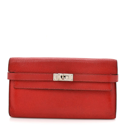 Hermes Chevre Mysore Kelly Longue Wallet Coq De Roche 1 of 13