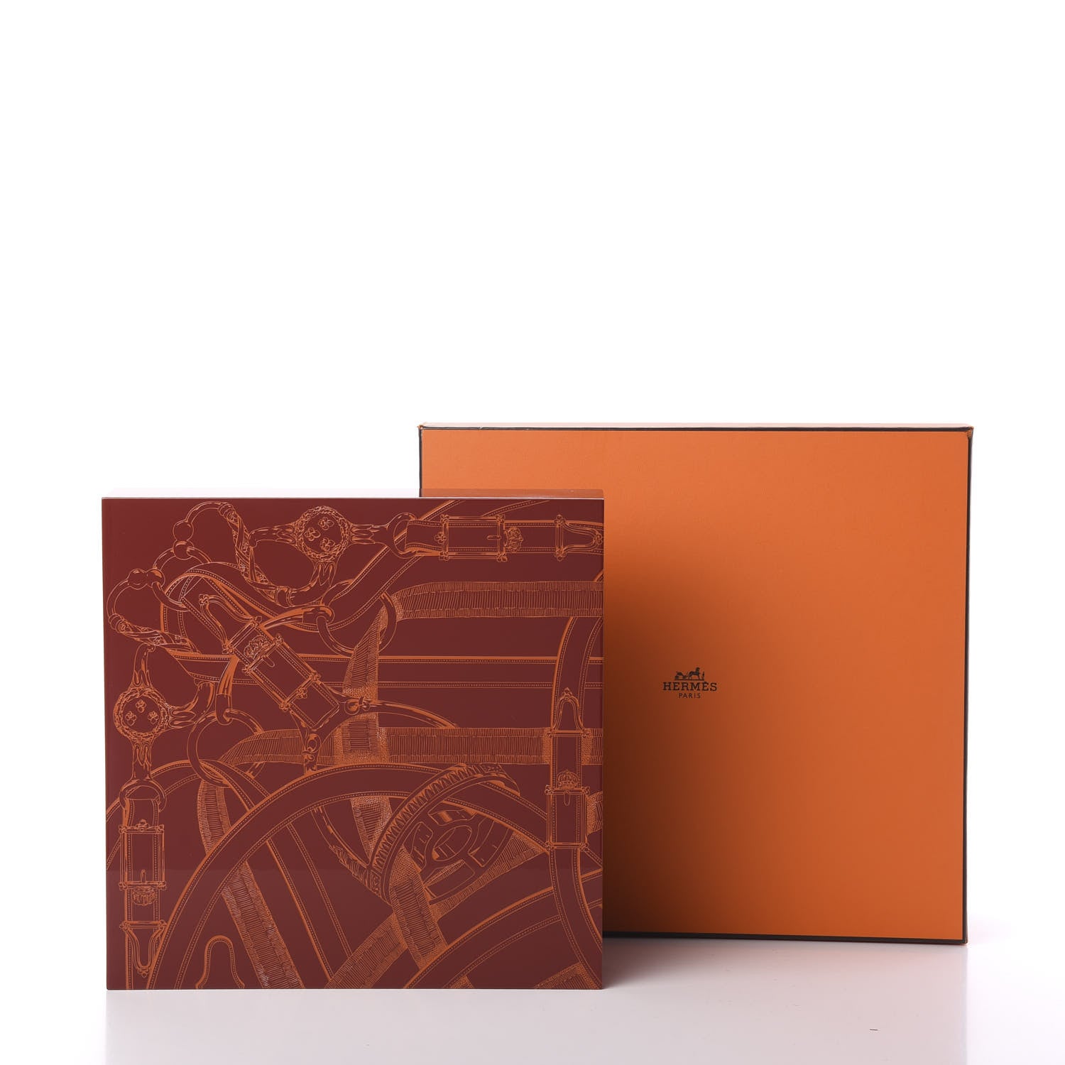 Hermes Lacquered Wood Box Rouge Birmin Orange Fonce 7 of 7