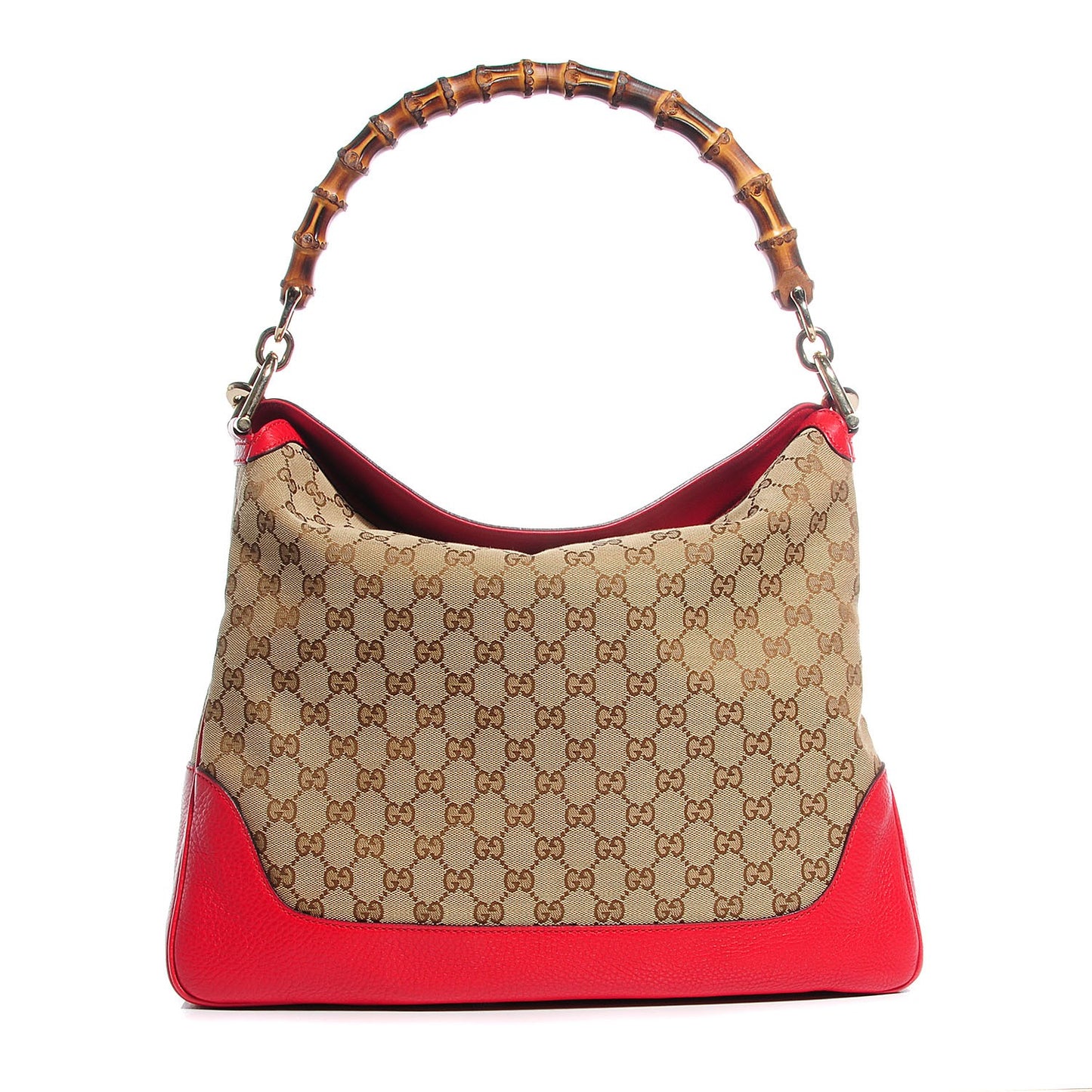 Monogram Medium Diana Bamboo Shoulder Bag Red