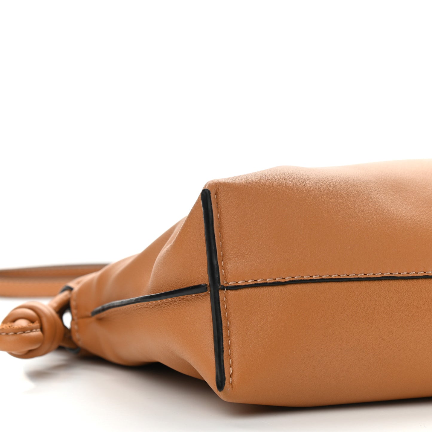 Calfskin Mini Flamenco Knot Clutch Warm Desert