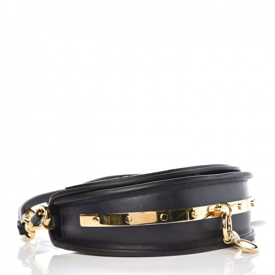Chloe Calfskin Floral Print Small Nile Bracelet Minaudiere Bag Full Blue 4 of 8