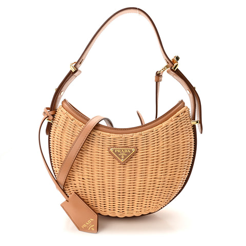 Wicker Arque Shoulder Bag Natural