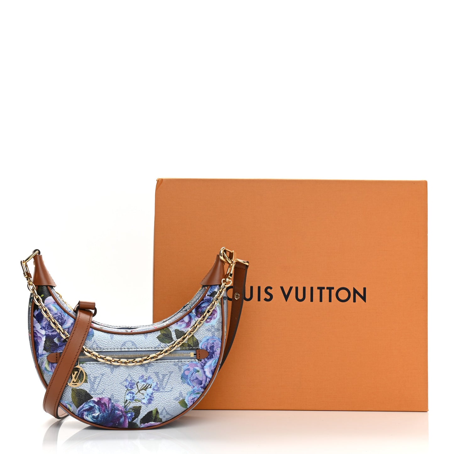 Metallic Monogram LV Garden Loop PM Blue