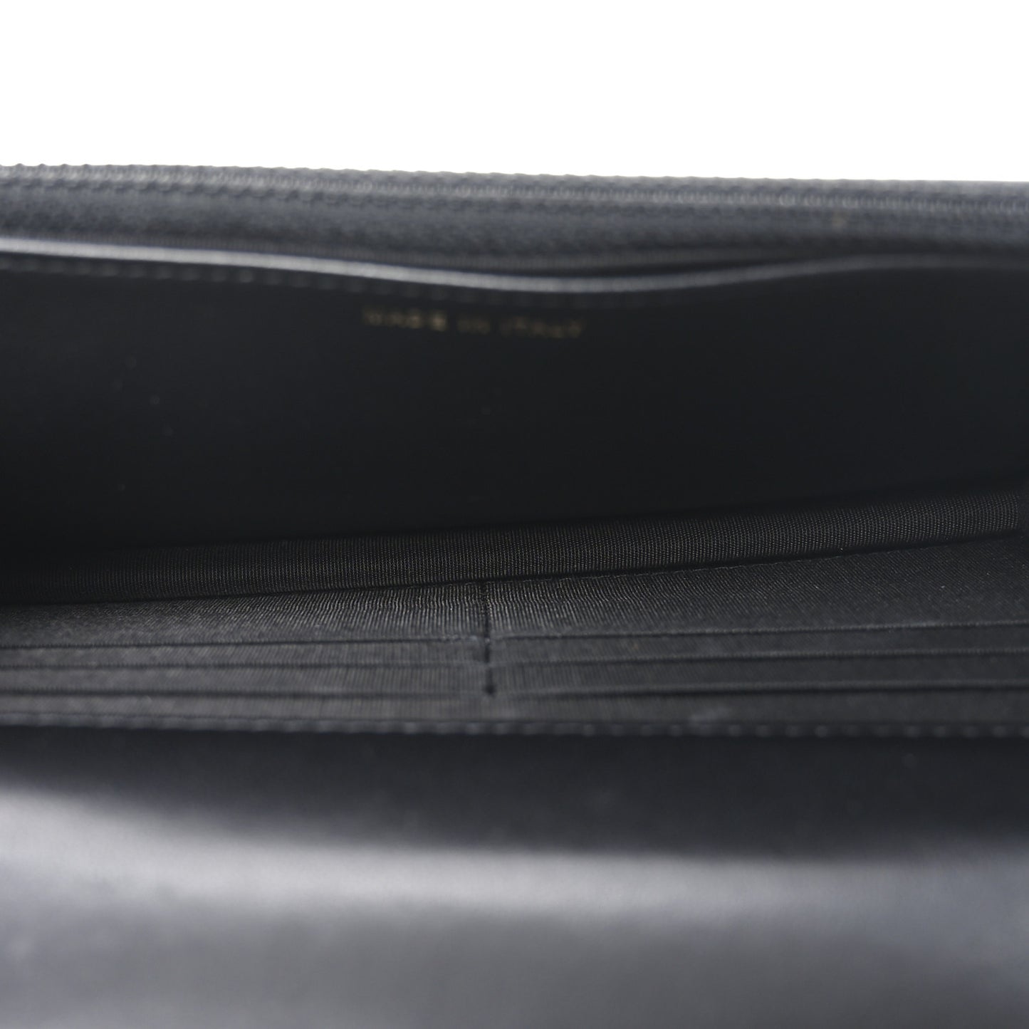 Lambskin Quilted Trendy CC Wallet On Chain WOC Black