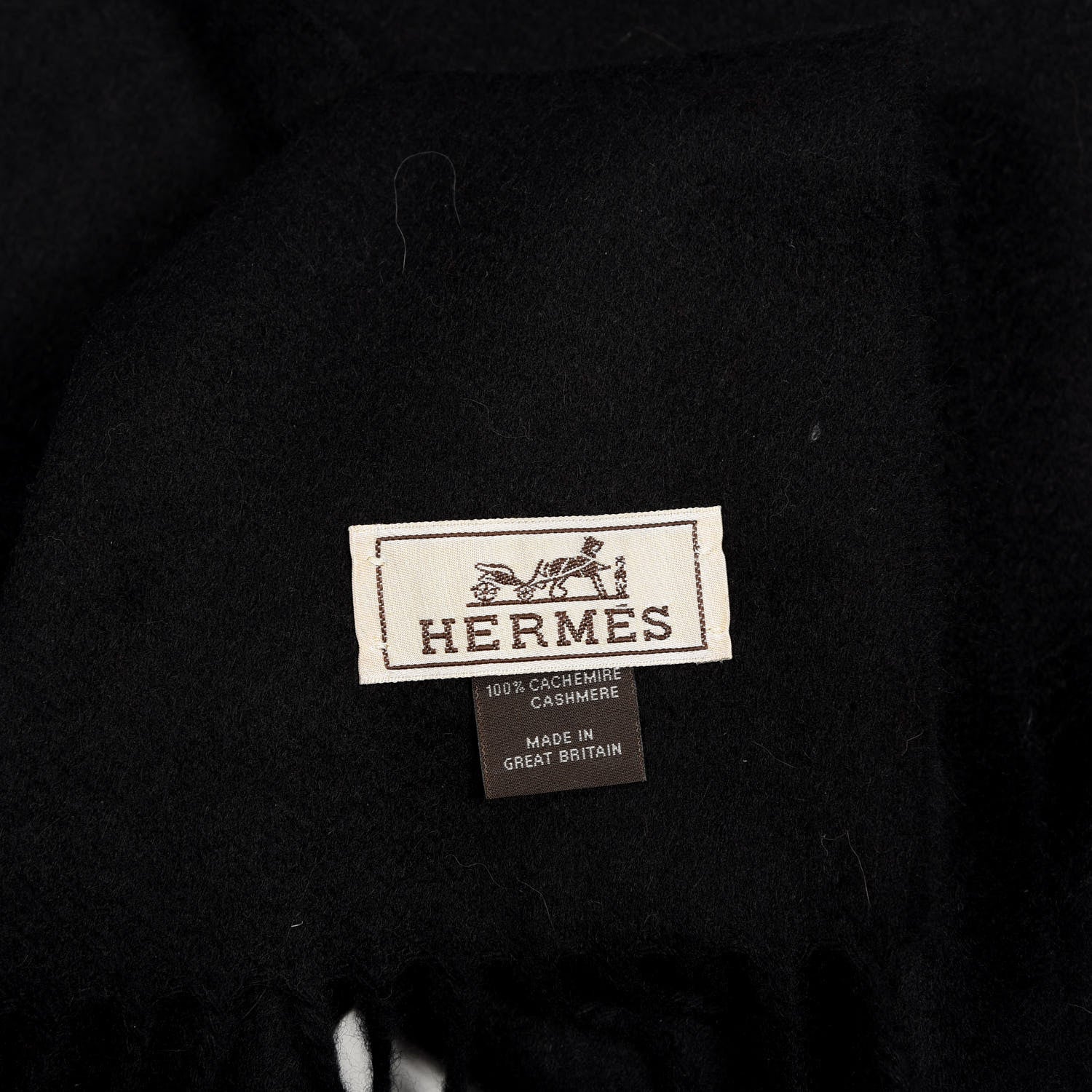 Hermes Cashmere Recto Verso Muffler Black 3 of 4