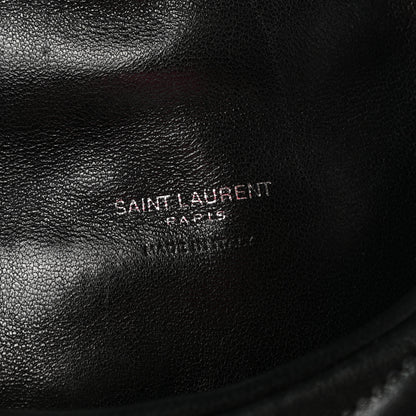 Saint Laurent Lambskin Monogram Loulou Puffer Pouch Clutch Black 7 of 8