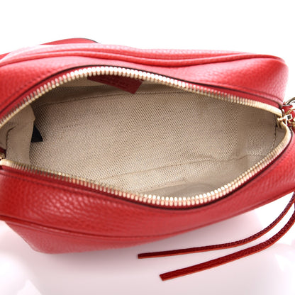 Gucci Pebbled Calfskin Small Soho Disco Bag Tabasco Red 5 of 7