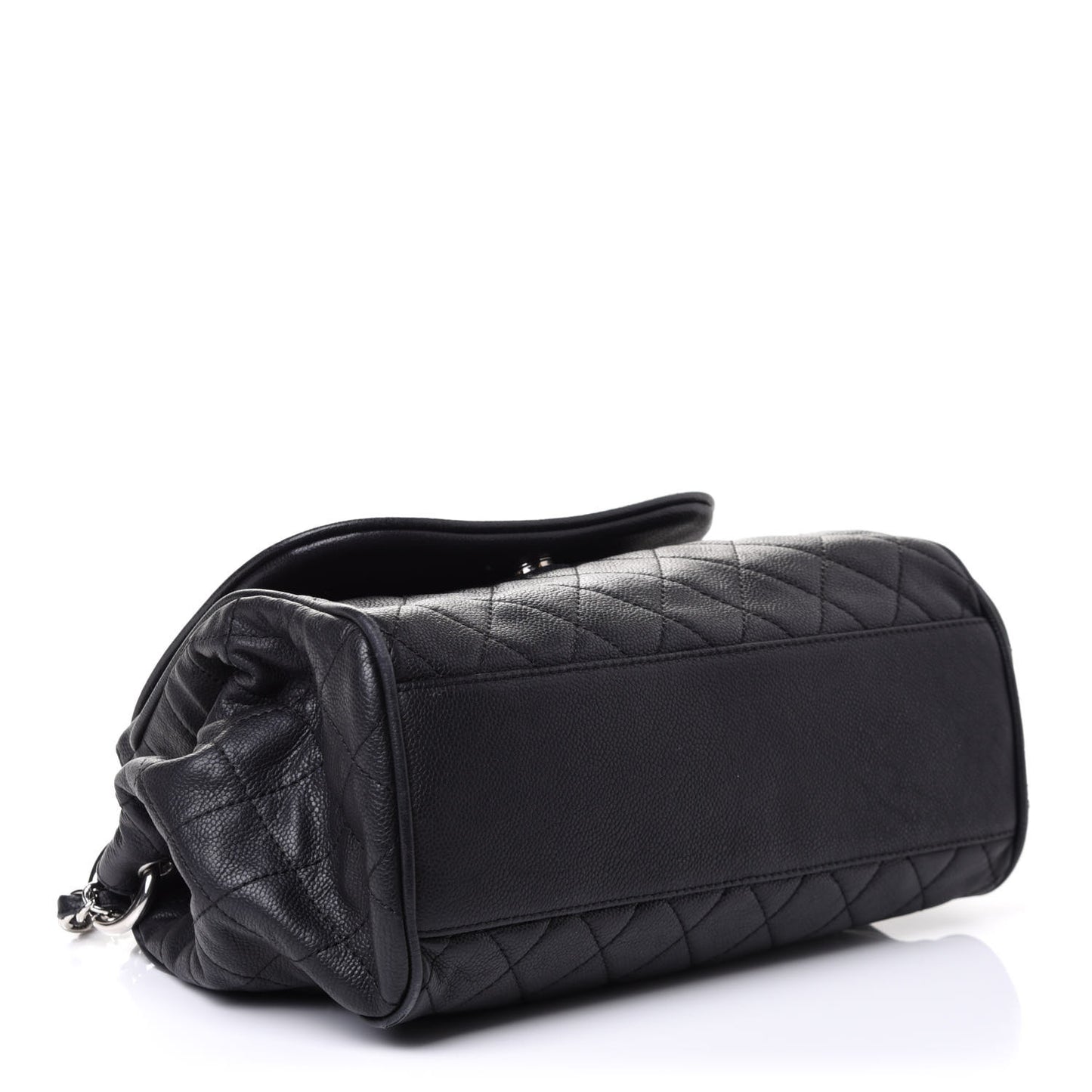 Caviar Quilted Timeless Accordion Flap Black