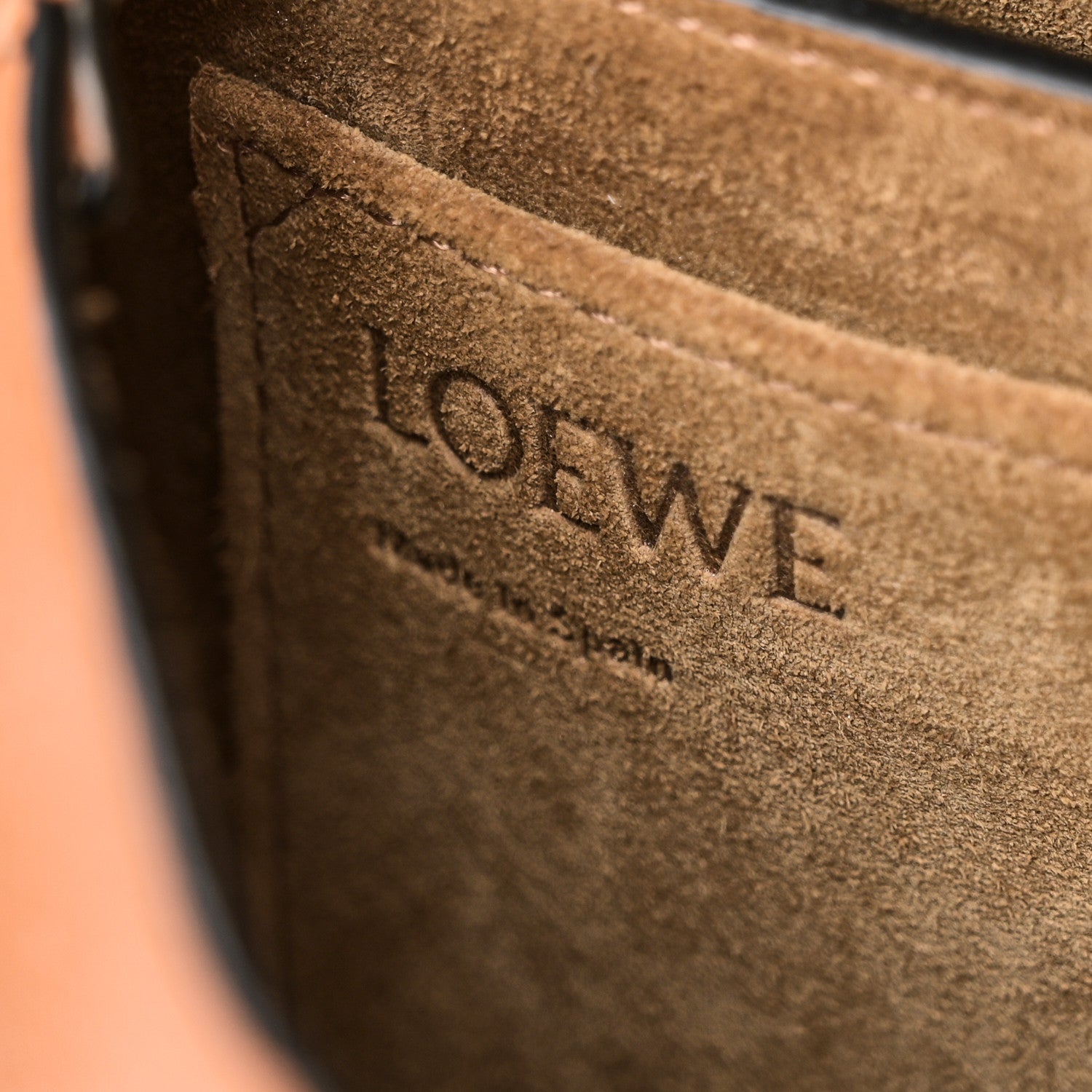 Loewe Grained Calfskin Small Gate Crossbody Bag Caramel Pecan 6 of 9