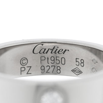 Cartier Platinum Diamond 5.5mm LOVE Ring 58 8.5 4 of 4
