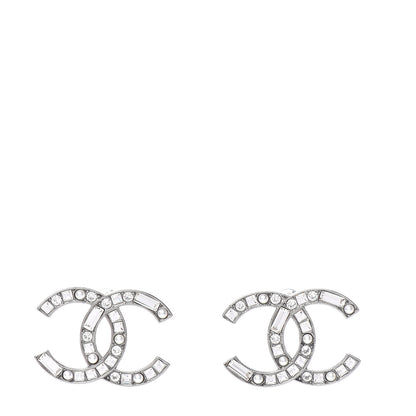Chanel Baguette Crystal Pearl CC Bright Young Things Earrings Ruthenium 1 of 5