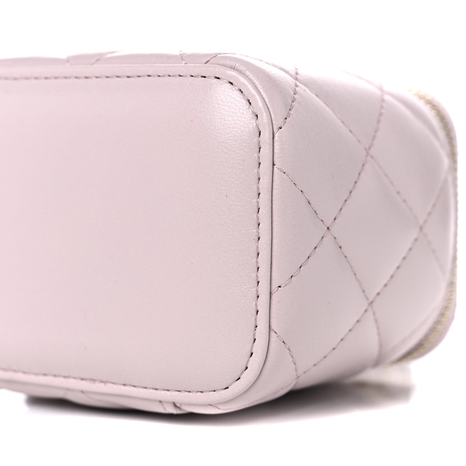 Chanel Lambskin Quilted Pearl Crush Mini Vanity Case With Chain Light Purple 9 of 10