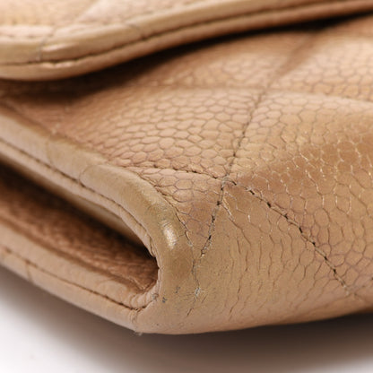 Chanel Pearly Caviar Quilted Small Flap Wallet Gold 5 of 15