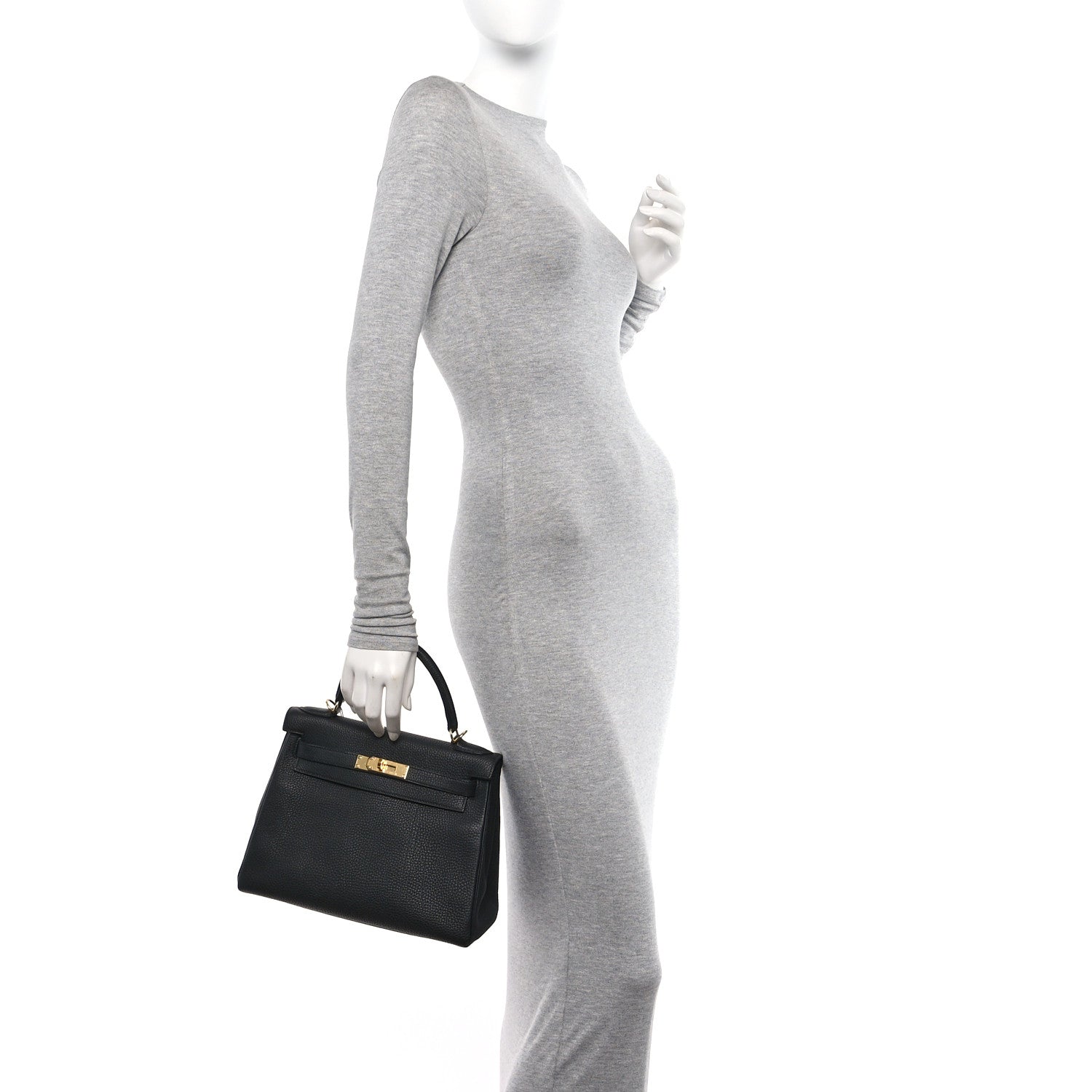 Hermes Togo Kelly Retourne 28 Black 2 of 11