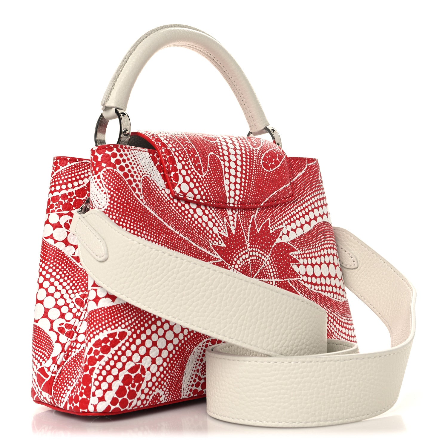 Louis Vuitton LV X YK Taurillon Psychedelic Flower Capucines BB Rouge 3 of 9