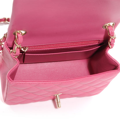 Chanel Lambskin Quilted Mini Square Flap Pink 6 of 9