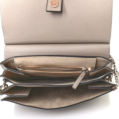 Chloe Calfskin Suede Medium Faye Shoulder Bag Motty Grey 5 of 9