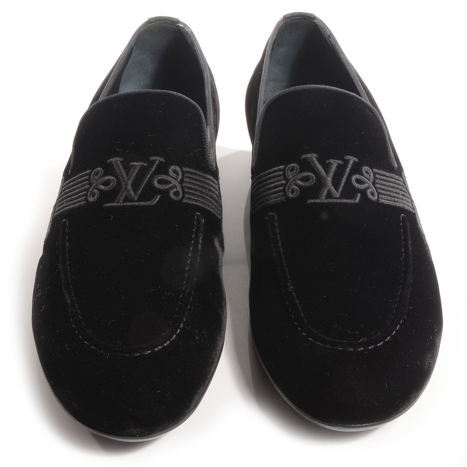 Louis Vuitton Velvet Parade Mens Loafer 10.5 Black 2 of 8