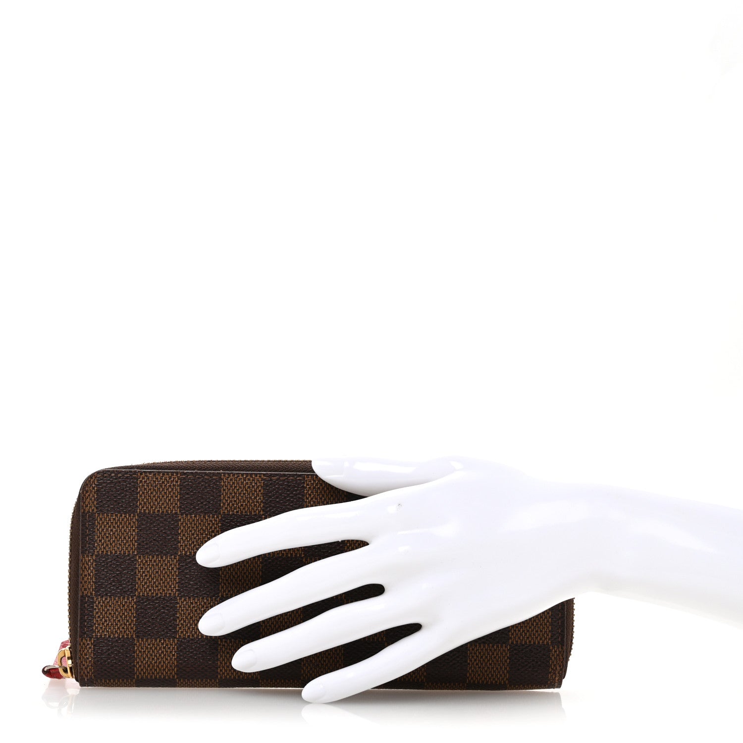 Louis Vuitton Damier Ebene Clemence Wallet Cherry 2 of 10