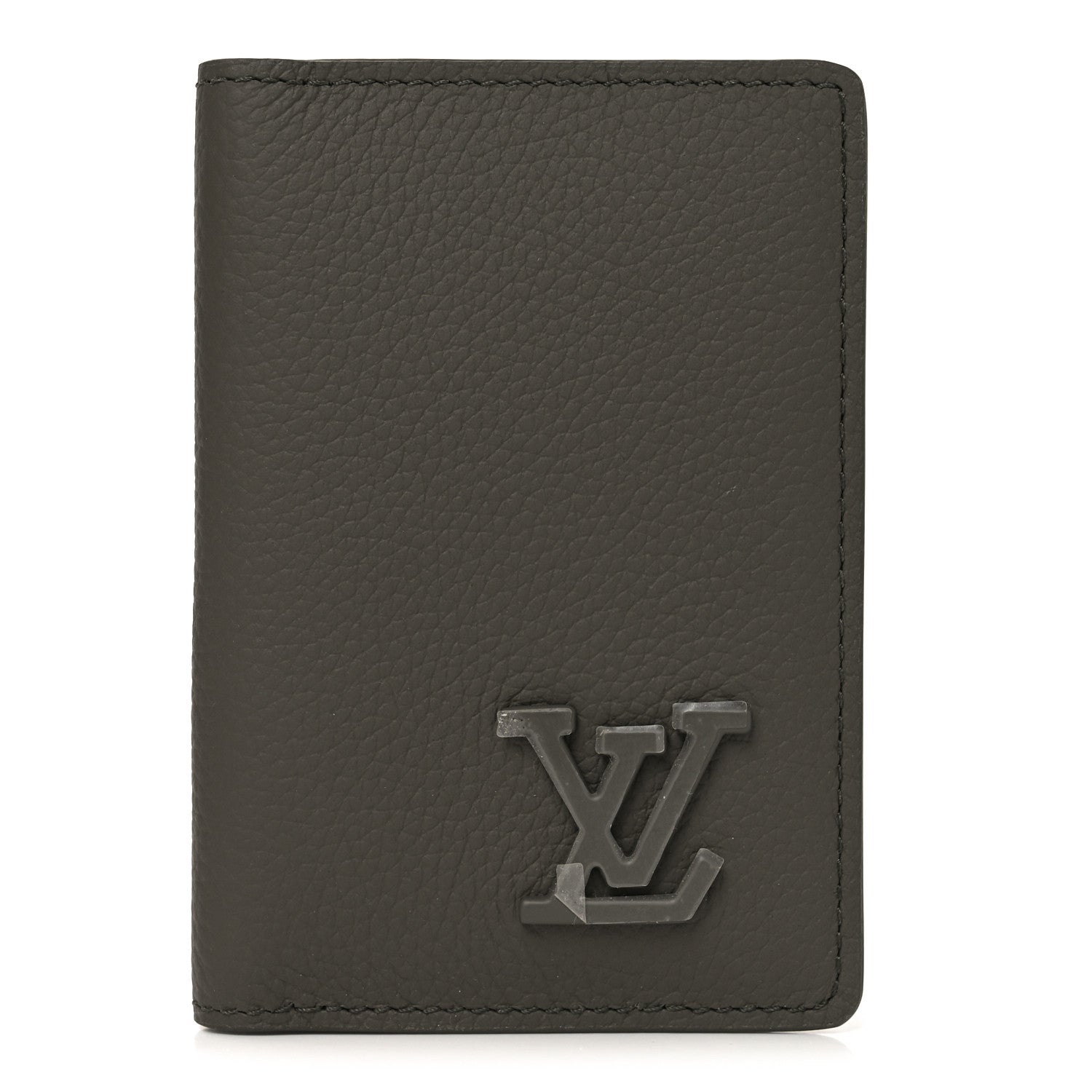 Louis Vuitton Grained Calfskin Aerogram Pocket Organizer Khaki 1 of 7