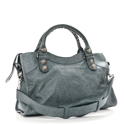 Balenciaga Agneau Giant 21 Silver Hardware City Cyclade 2 of 12