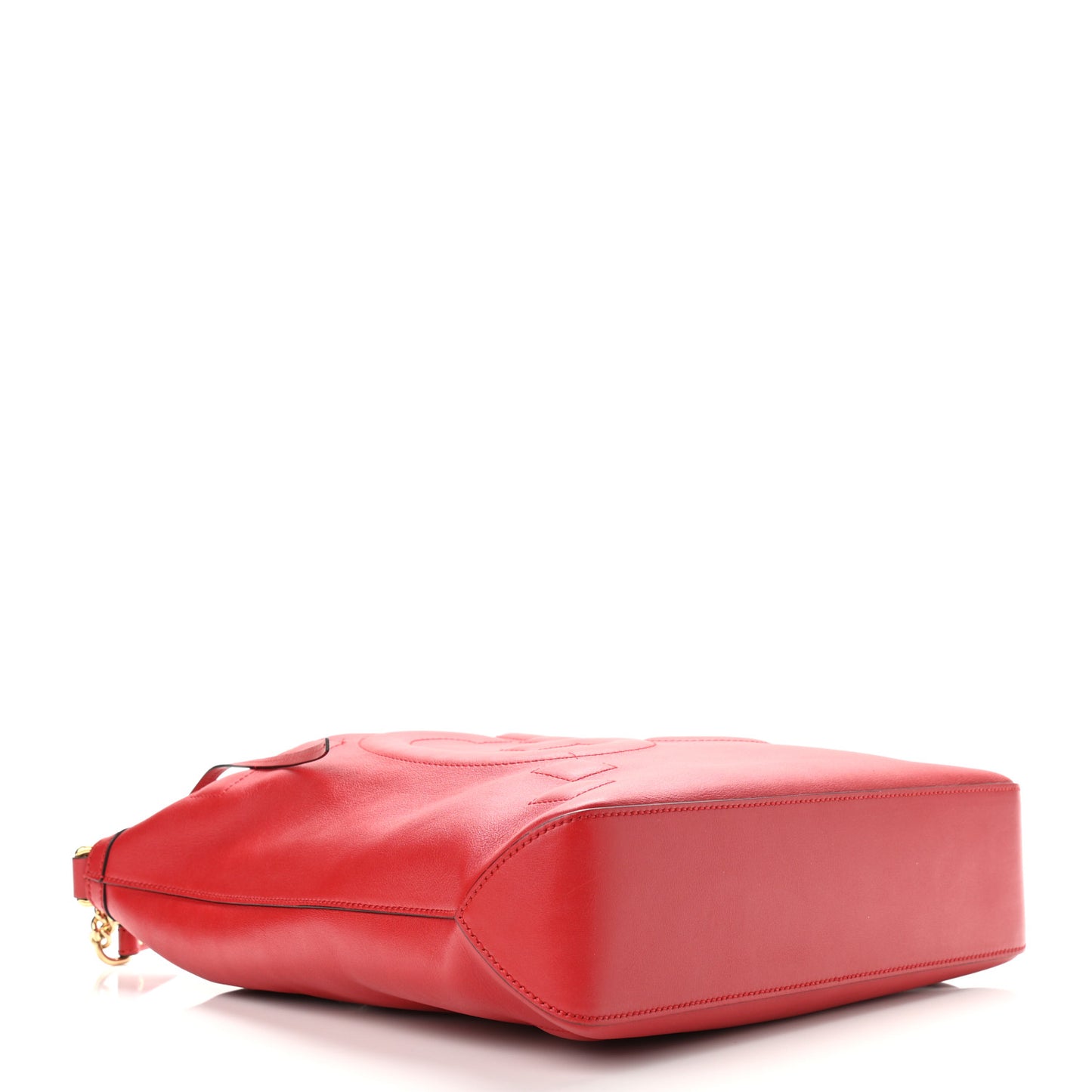 Apollo Calfskin GG Dadini Embroidered Chain Hobo Hibiscus Red