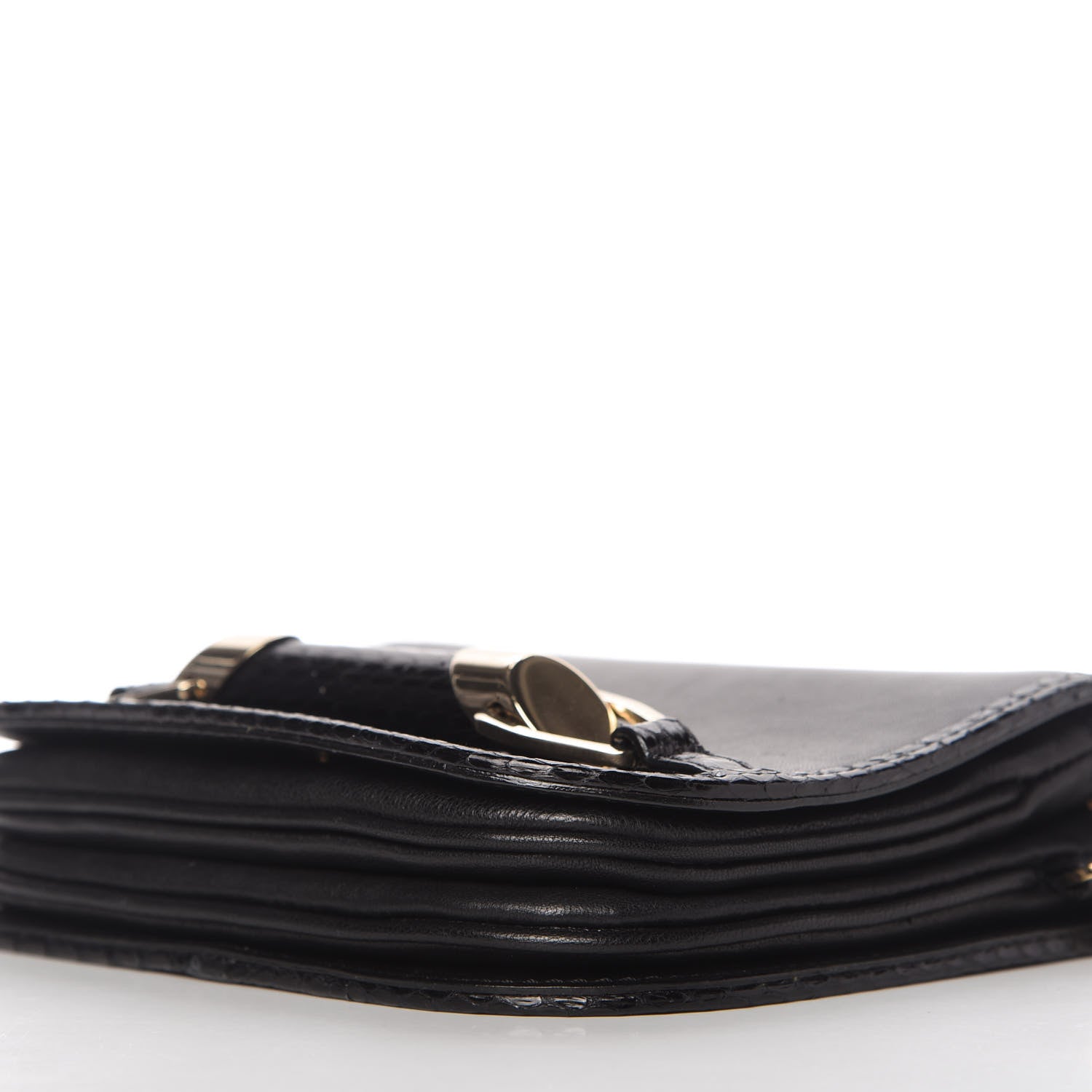 Jimmy Choo Lambskin Elaphe Zadie Flap Bag Black 7 of 10