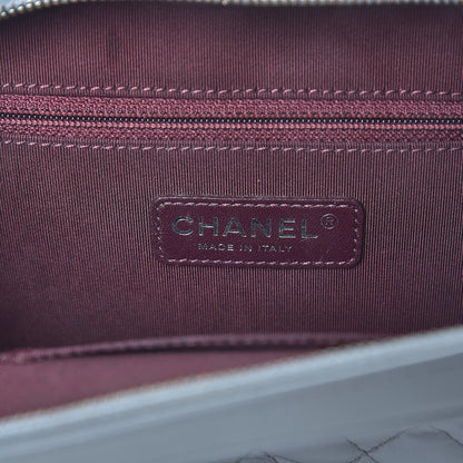 Chanel Lambskin Quilted Small Coco Boy Camera Case Grey 7 of 8