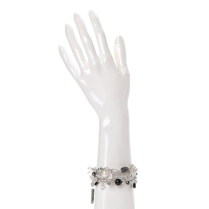 David Yurman Sterling Silver Pearl Black Onyx Moonstone 20mm Bijoux Multi Strand Beaded Bracelet 2 of 5