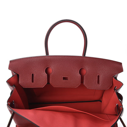 Hermes Togo Horseshoe Bi-Color Birkin 35 Rouge H Bougainvillea 7 of 33
