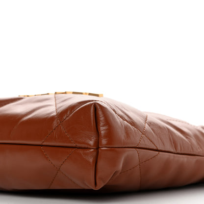 Chanel Shiny Calfskin Quilted Mini Chanel 22 Light Brown 10 of 11