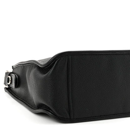Prada Vitello Daino Soft Hobo Messenger Bag Black 9 of 11