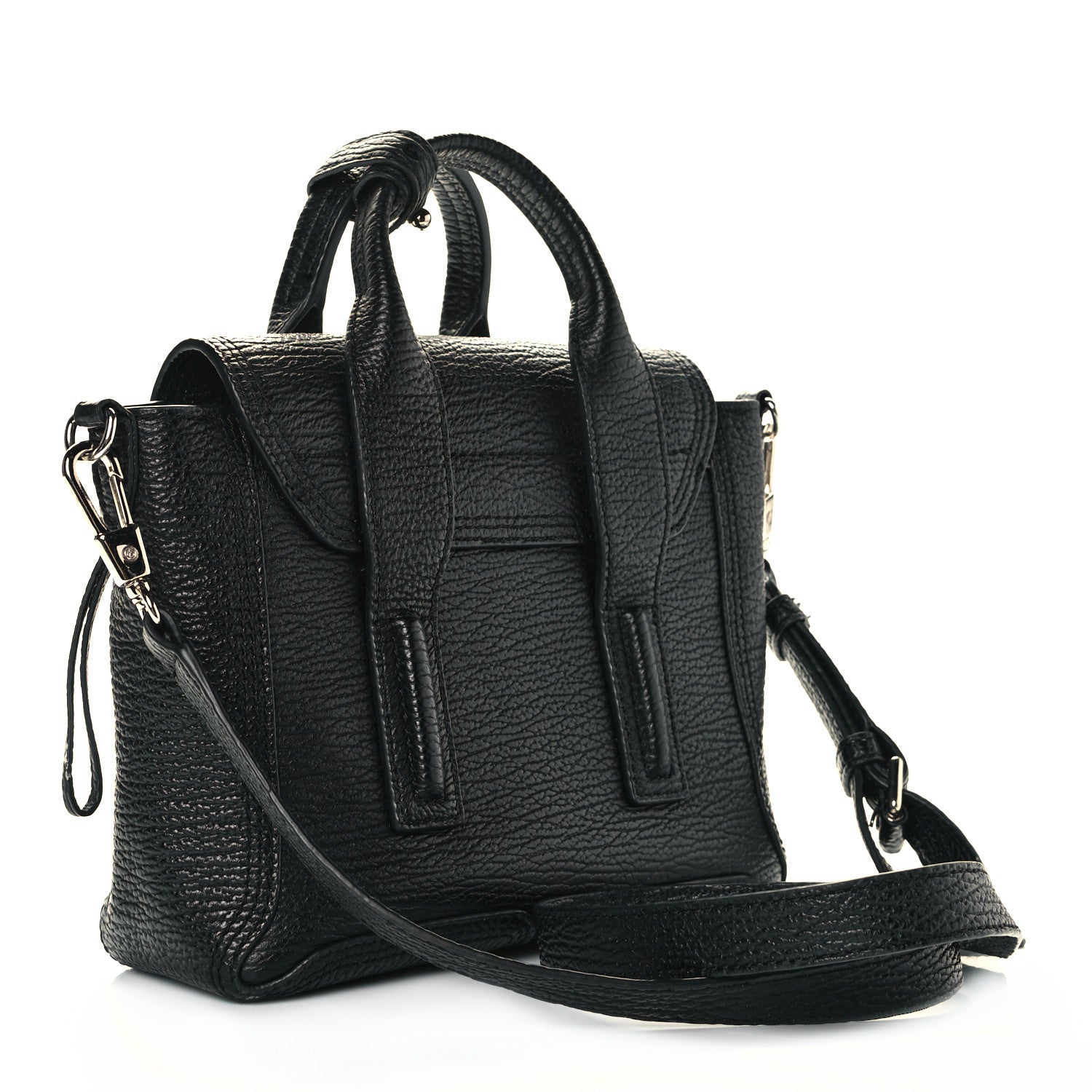 3.1 Phillip Lim Textured Calfskin Mini Pashli Satchel Black 3 of 10