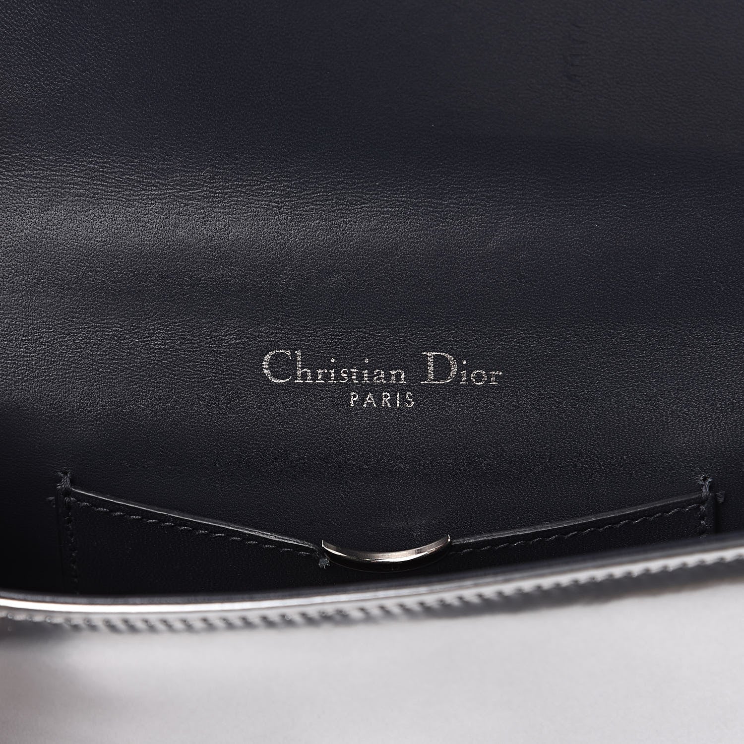Christian Dior Metallic Patent Micro-Cannage Mini Diorama Flap Bag Silver 6 of 11