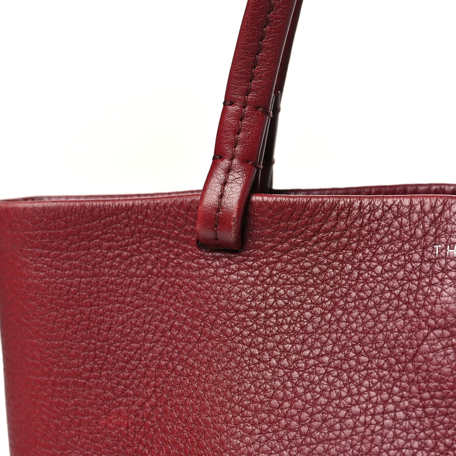The Row Grained Calfskin Small Park Tote Terracotta 11 of 11