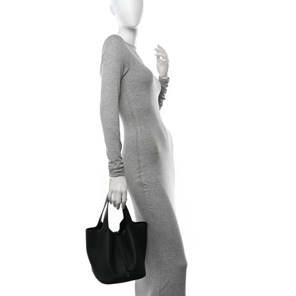 Hermes Taurillon Clemence Monochrome Picotin Lock 22 MM Black 2 of 11