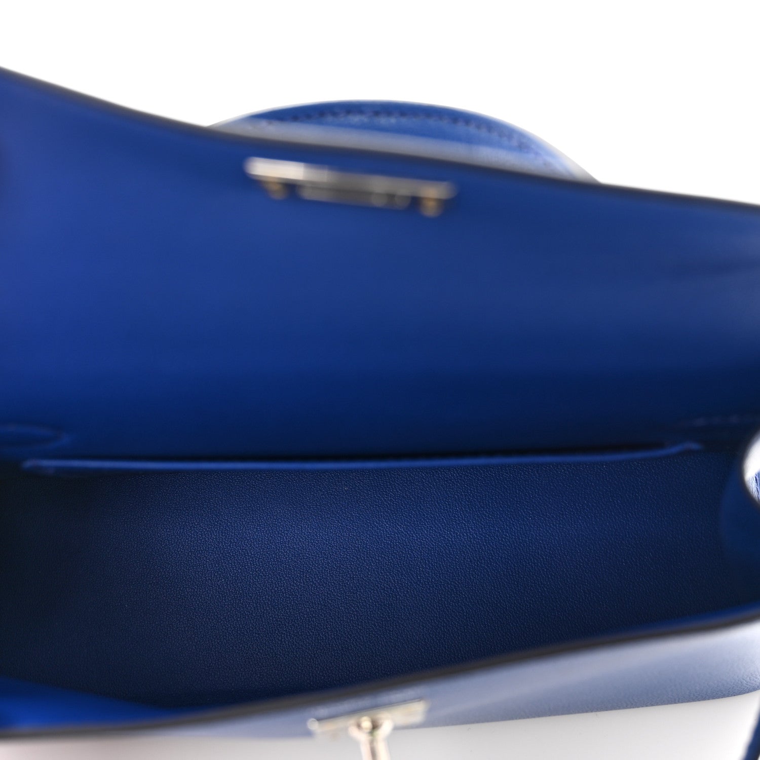 Hermes Chevre Chamkila Mini Kelly Sellier 20 Bleu Electrique 7 of 14