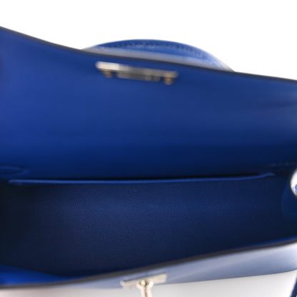 Hermes Chevre Chamkila Mini Kelly Sellier 20 Bleu Electrique 7 of 14