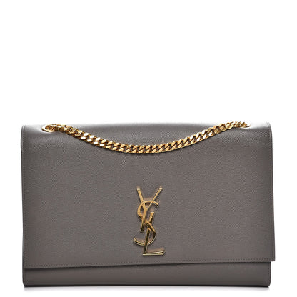 Saint Laurent Grain De Poudre Large Classic Monogram Kate Satchel 1 of 8
