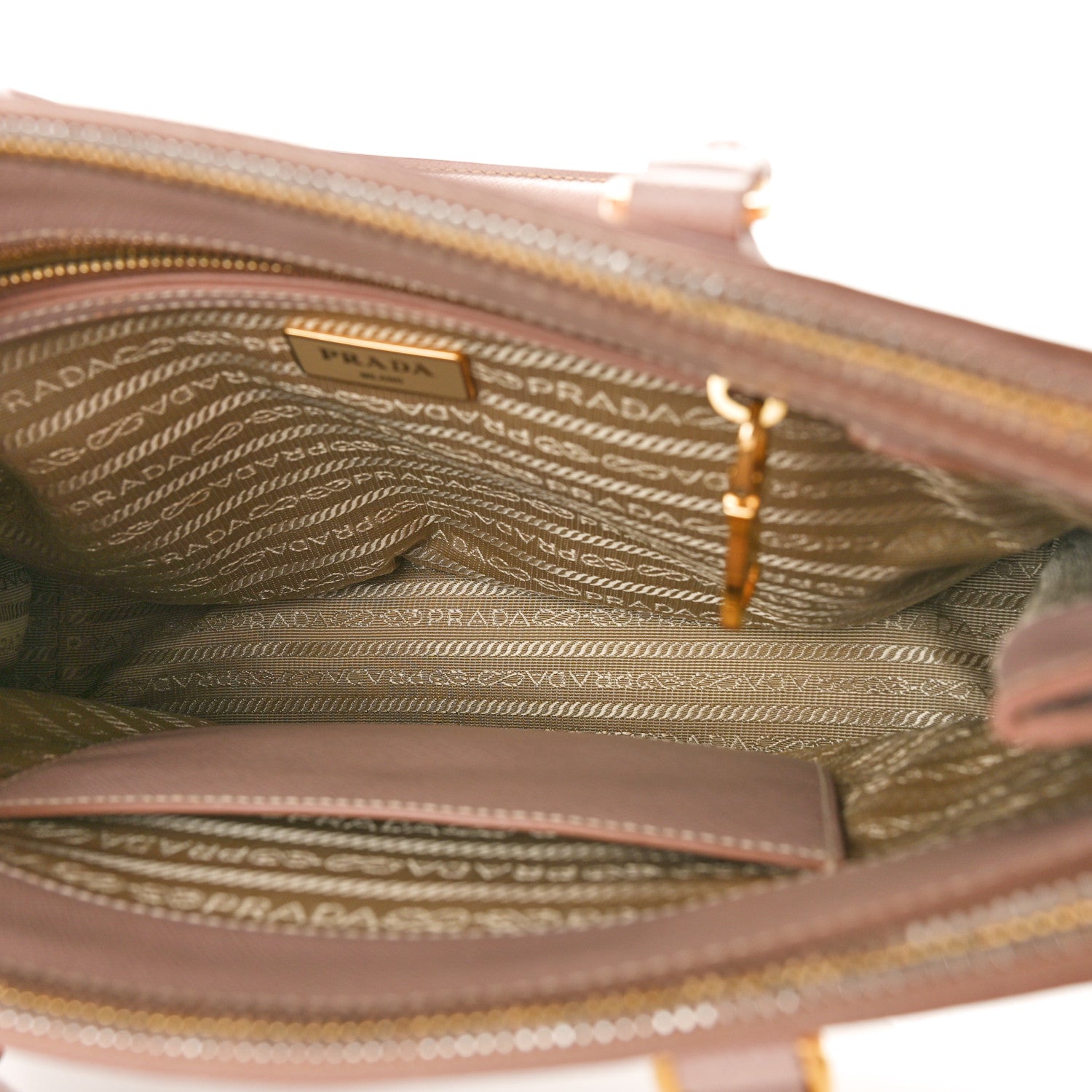 Prada Saffiano Small Galleria Double Zip Tote Cammeo 5 of 11