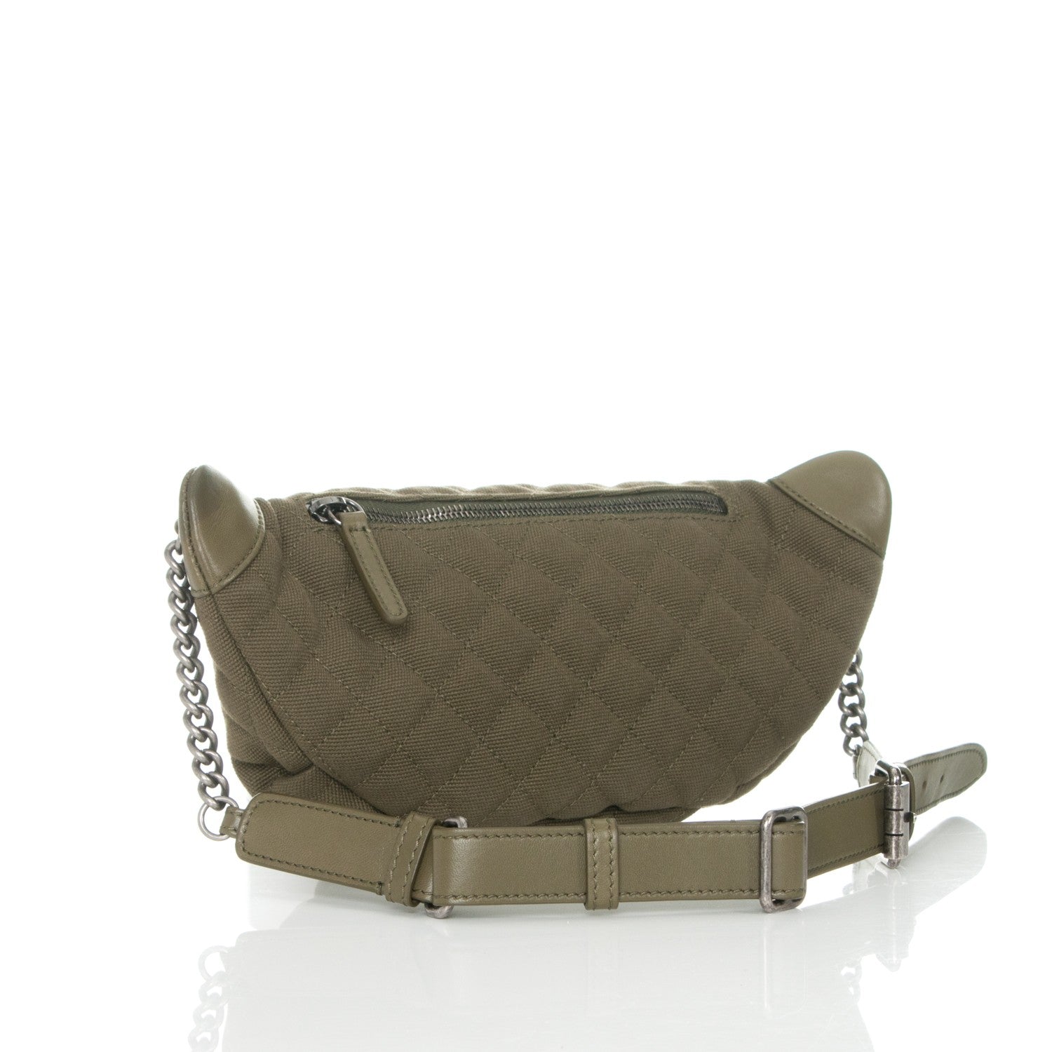 Chanel Canvas Lambskin Quilted Coco Cuba Charms Waist Bag Khaki 4 of 9