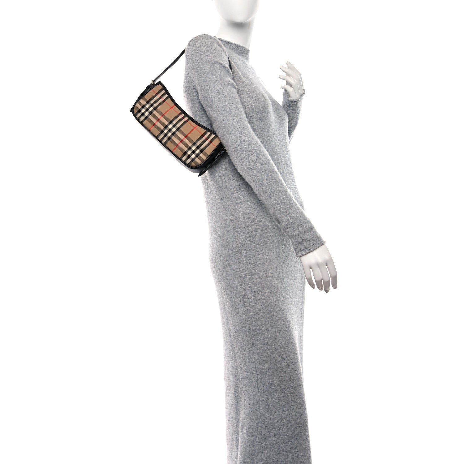 Burberry Vintage Check Calfskin Sling Archive Beige Black 2 of 10