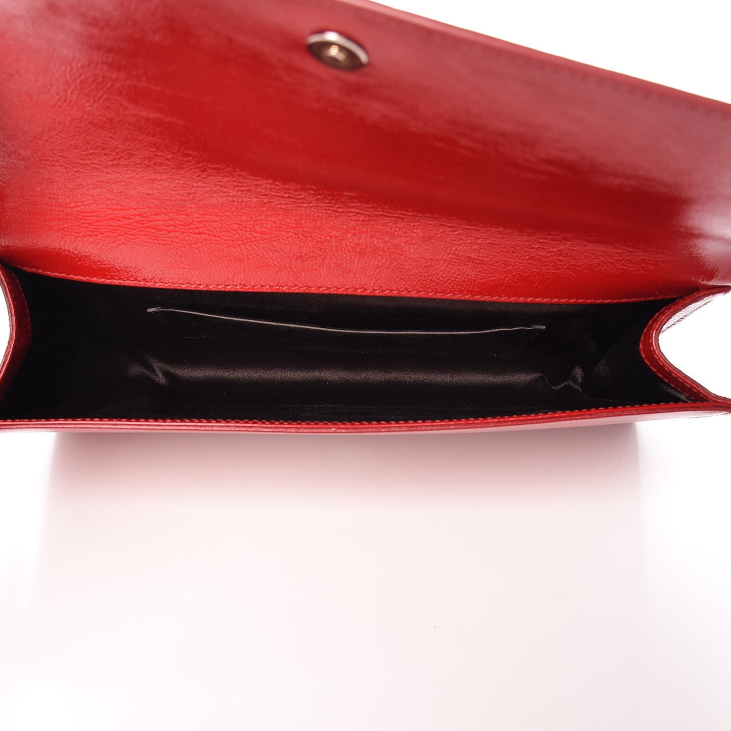 Textured Patent Large Belle De Jour Clutch Red
