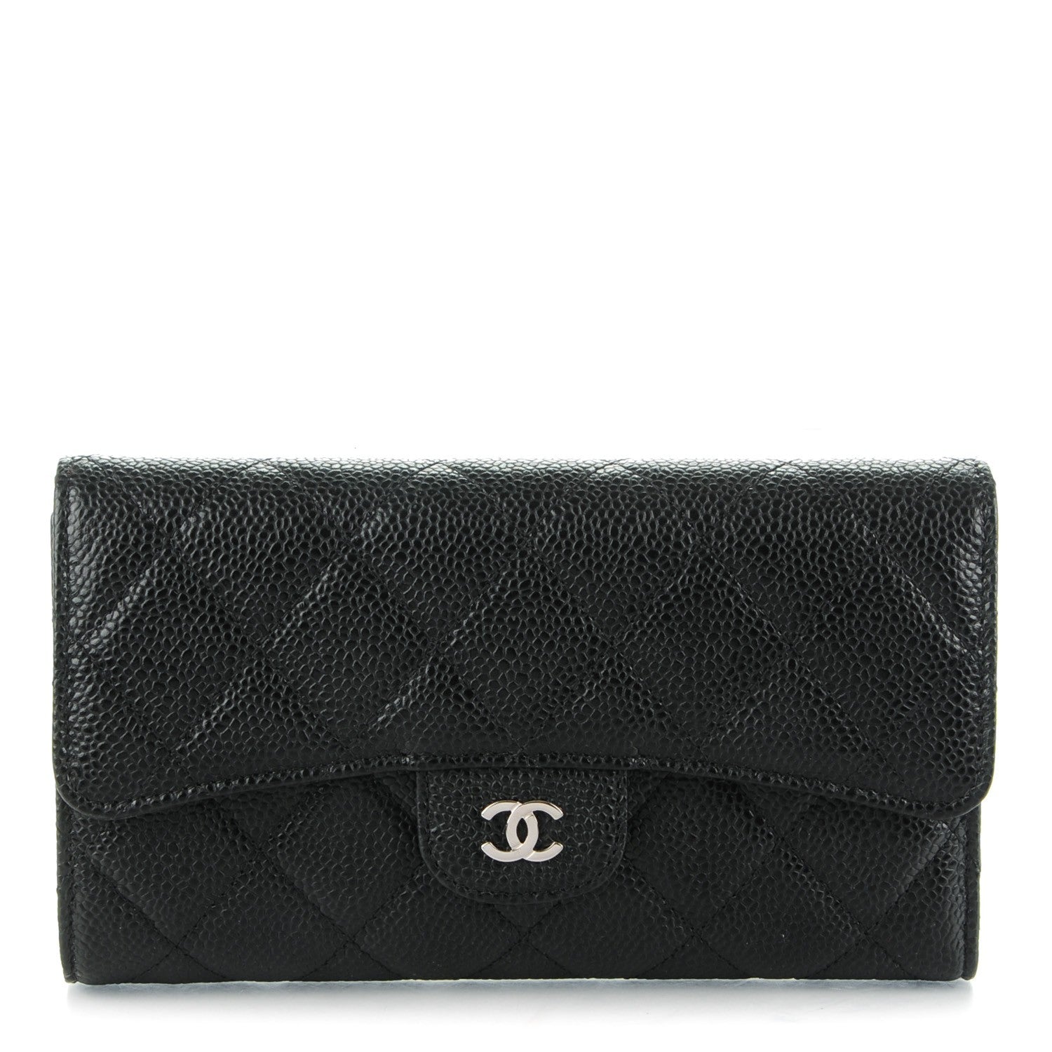 Chanel Caviar Quilted Large Flap Wallet Black 1 of 8