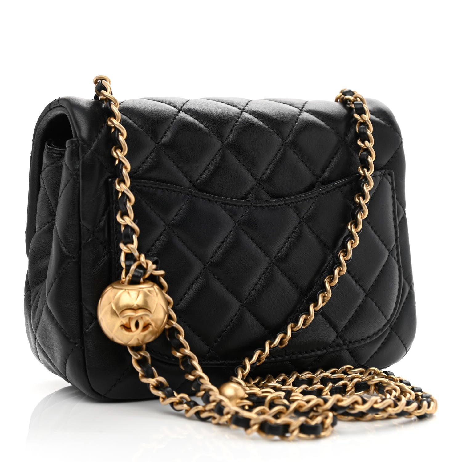 Chanel Lambskin Quilted Mini Pearl Crush Flap Black 3 of 11